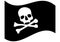 Pirate flag with skull