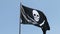 Pirate flag waving in slow motion