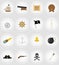 Pirate flat icons vector illustration