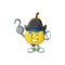 Pirate fruit pear cartoon character with mascot