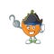 Pirate fruit persimmon character for object cartoon