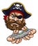 Pirate Gamer Video Game Controller Mascot Cartoon