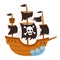 Pirate ghost ship cartoon