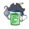 Pirate green smoothie character cartoon