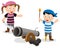 Pirate Kids with Cannon