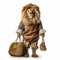 Pirate Lion In Bavarian Clothing: Photo-realistic Still Life Art