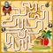 Pirate maze, labyrinth game for preschool children