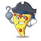 Pirate pizza slice character cartoon