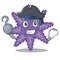 Pirate purple starfish isolated with the mascot