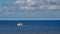 Pirate recreational sailing boat in Atlantic ocean near Tenerife