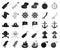 Pirate, sea robber black,monochrome icons in set collection for design. Treasures, attributes vector symbol stock web