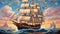 A pirate ship with \\\'Ahoy, Matey! It\\\'s Your Birthday!\\\'