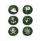 Pirate sign icon set