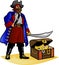 Pirate and Treasure Chest/eps