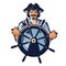 Pirate vector logo. corsair, captain, sailor, seafarer icon