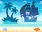 Pirate vessel silhouette theme 2