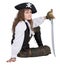 Pirate - young woman with pirate hat and rapier