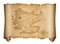 Pirates old treasure map isolated scroll