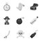 Pirates set icons in monochrome style. Big collection of pirates vector symbol