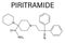 Piritramide molecule. Skeletal formula.