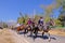 PIRQUE, SANTIAGO DE CHILE, APRIL 8, 2018: Riders at the Fiesta De Cuasimodo festival in Pirque, Chile on April 8, 2018