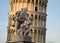 Pisa - angles sculpture and hanging tower