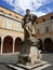 Pisa Archbishop\'s Palace with the statue of Moses