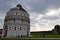 Pisa Baptistery of St. John at the sunset