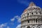 Pisa Baptistry dome with clouds