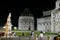 Pisa Cathedral and Baptistery Floodlit at Night, Tuscany, Italy