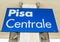 Pisa Centrale sign at train station - PISA ITALY - SEPTEMBER 13, 2017