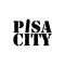 Pisa city negative space typography logo design image