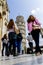 Pisa, Italy - March 17, 2012: People taking photo near the Tower of Pisa Torre di Pisa