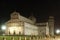 Pisa leaning tower and chatedral in Piazza dei Miracoli night sh