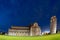 Pisa leaning tower and dome night view