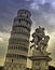 Pisa tower and statue