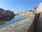 Pisa Tuscany Italy. January 7th, 2019. Embankment of the river Arno