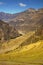 Pisac Inca ruins and agricultural terraces. Sacred Valley, Cuzco