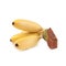 Pisang Mas yellow banana on white background