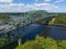 Piscataqua River Bridge aerial view, Portsmouth, NH, USA