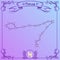 Pisces constellation on a purple background. Schematic representation of the signs of the zodiac