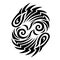 Pisces graphic icon. Zodiac sign. Design element for horoscope and astrological forecast, drawn in black on a white isolated