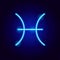 Pisces Zodiac Neon Sign