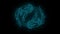 Pisces zodiacal sign, zodiac outlined symbol, glowing effect