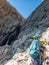 Pisciadu via ferrata of the Sella group near Piz Boe