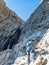 Pisciadu via ferrata of the Sella group near Piz Boe