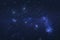 Piscis Austrinus Constellation in outer space.