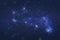 Piscis Austrinus Constellation in outer space