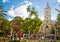 Pisco elquis\'s square and its church