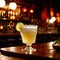 Pisco Sour, citrus lemon cocktail liquer alcoholic liquor mixed drink in bar pub
